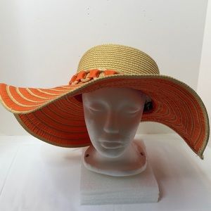 Magid orange floppy hat EUC